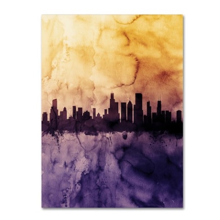 Michael Tompsett 'Chicago Illinois Skyline Tall' Canvas Art,35x47